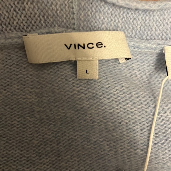 Brand New Vince Marled Wool Cashmere V-Neck. Blue. Size Large. - Picture 9 of 12